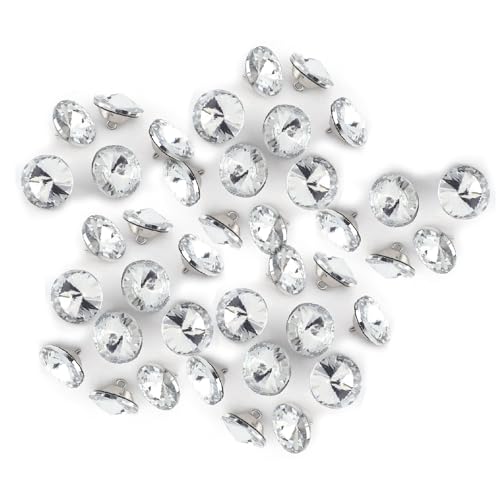 50pcs/Los Strasskristallknöpfe Nähen Sofa DIY Craft Decoration Accessoires Klar Transparent Leuchtende Luxus Gute Verarbeitung Delikat (20MM) von Marhynchus