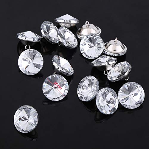 50pcs/Los Strasskristallknöpfe Nähen Sofa DIY Craft Decoration Accessoires Klar Transparent Leuchtende Luxus Gute Verarbeitung Delikat (25mm) von Marhynchus