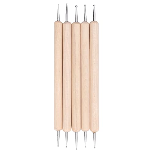 5pcs Doppelendverfolgung Doting Stylus -Set, Edelstahlkugel -Stift Zum Malen von Gravur, Vergoldung und Punkt, Buchengriff -Skulpturenwerkzeuge 5pcs Doppelendverfolgung Doting Stylus -Set, Edelstahlkugel -Stift Zum Malen von Gravur, Vergoldung und Punkt, Buchengriff -Skulpturenwerkzeuge von Marhynchus