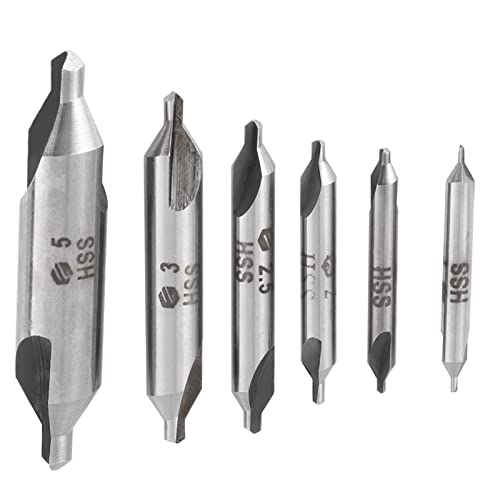 6 Stück HSS-Mittel Bohrer Zentrierung Bohrer 1/1, 5/2/2, 5/3/5mm 60 Grad Doppel-End-Scharf Langlebig für Präzise Metall Bohrungen mit Schneller Schnitt Geschwindigkeit 6 Stück HSS-Mittel Bohrer Zentrierung Bohrer 1/1, 5/2/2, 5/3/5mm 60 Grad Doppel-End-Scharf Langlebig für Präzise Metall Bohrungen mit Schneller Schnitt Geschwindigkeit von Marhynchus