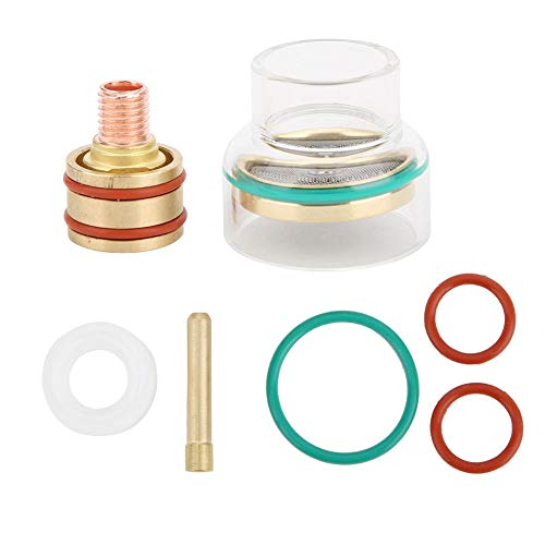 7PCS WIG-Schweißset WIG-Spannzangen-Brenner-Schweißbrenner-Glasbecher-Spannzange, Industrielles Schweißen Schweiß- und Schneidzubehör für WP9 WP20 TFM53NC(2,4 MM) von Marhynchus