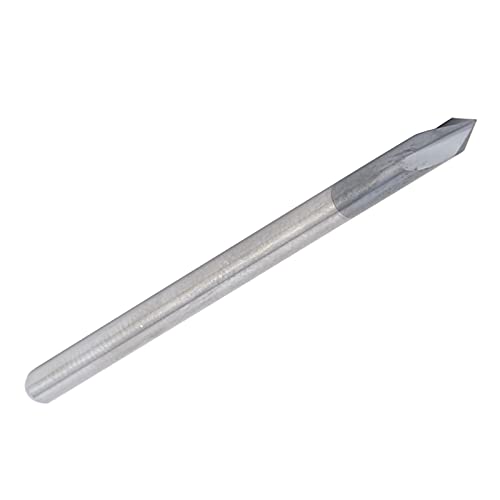 Chamfer -Endmühle, 3 Flöten 1/4 Zoll Schaft -Wolfram -Stahlrouter für CNC -Schnitzen und -Kamm, D12 X 60 ° X 75L, Anwendbar für Hartholz, Sperrholz, Weiches Holz, Eiche und Metalle (D3*60°*50L) von Marhynchus