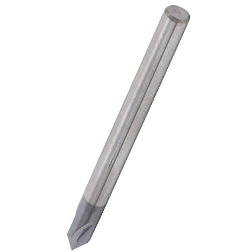 Chamfer -Endmühle, 3 Flöten 1/4 Zoll Schaft -Wolfram -Stahlrouter für CNC -Schnitzen und -Kamm, D12 X 60 ° X 75L, Anwendbar für Hartholz, Sperrholz, Weiches Holz, Eiche und Metalle (D4*60°*50L) von Marhynchus