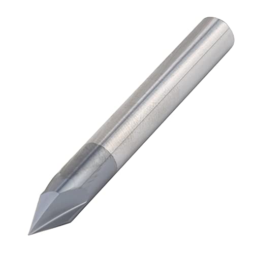 Chamfer -Endmühle, 3 Flöten 1/4 Zoll Schaft -Wolfram -Stahlrouter für CNC -Schnitzen und -Kamm, D12 X 60 ° X 75L, Anwendbar für Hartholz, Sperrholz, Weiches Holz, Eiche und Metalle (D6*60°*50L) von Marhynchus