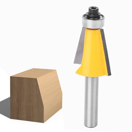 Chamfer Router Bit Rund Unteren Spitzenmesser Set - Yg6 Legierte, 45# Karo -Stahlkörper, 8 Mm Schaft, 3 Größen, 15 °, 22,5 °, 30 ° Winkel, mit Holzbearbeitung, für Schränke (15°) von Marhynchus
