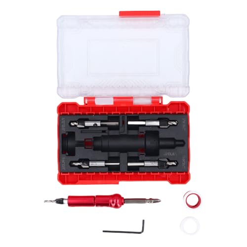Countersink -Bohrbits mit Tiefenstopp Einstellbarer Spüle Bohrbohrwerkzeugkit für Holz- und Plastikprojekte Countersink -Bohrbits mit Tiefenstopp Einstellbarer Spüle Bohrbohrwerkzeugkit für Holz- und Plastikprojekte von Marhynchus
