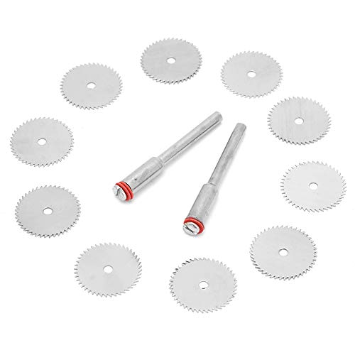 Edelstahlsäge Schaufel/Flügel Schneidrad für Elektrische - Ideal für Holz, Kunststoffe und Kunsthandwerk (16mm10pc+2 Pole) von Marhynchus