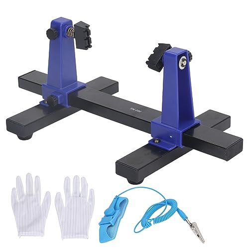 Einstellbarer Lötklammhalter -Rotationsschaltplatine Lötinhalterinhalter für Elektronikprojekte (Halter für antistatischen Ring und Handschuhe) von Marhynchus