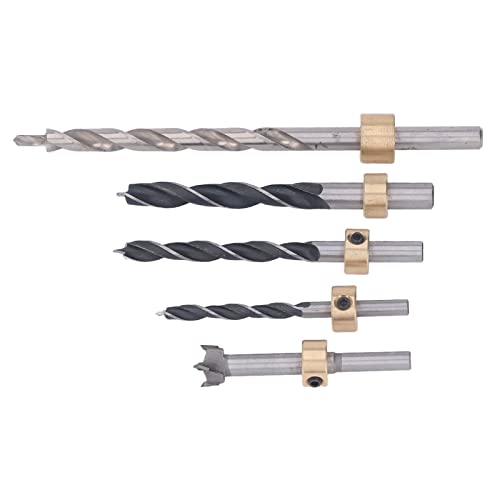 Hochgeschwindigkeits -Stahl -Taschenlochbohrer Bit 5pcs für Holzbearbeitung 3 Punkte Schrittbohrer, Silber Hochgeschwindigkeits -Stahl -Taschenlochbohrer Bit 5pcs für Holzbearbeitung 3 Punkte Schrittbohrer, Silber von Marhynchus