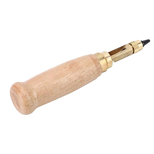 Holzgriff Leder -Loch -Punch, Feines Mahlenbehandlung, für Lederschnitzereien, 6pcs Set von Marhynchus