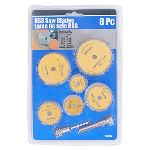 Kreisförmige Sägenklinge 8pcs Hochgeschwindigkeitsstahl Set für Holz PVC Plastikweiche Metall -Nicht -Metalle, Schneiden Sie die Klinge mit Harter Textur, (GOLD) von Marhynchus