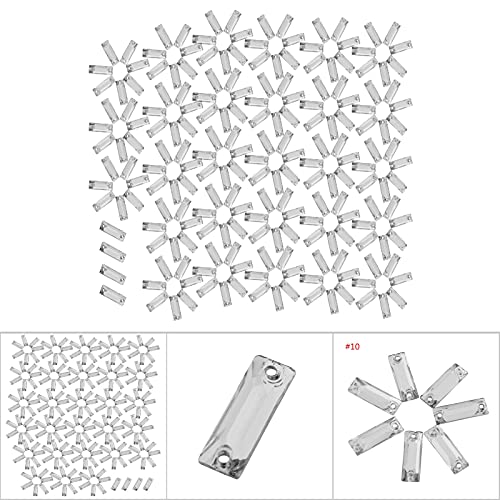 Kristallknopf, 200pcs Kristall - -Pferde Augen Form Flachharz Acryl mit Loch für Hochzeitsfeierdekor, Strasssteine (6 * 17,5 mm langer Streifen) von Marhynchus