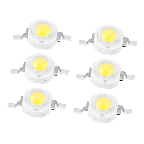 Marhynchus 100 Pcs 2,1W Hochleistungs -LED -Chips Perlen SMD DIY Lighting Feature, Lange Lebensdauer Aluminium Basis Licht Leuchten Diode Warmes Weißes Licht für die Heimdekoration (Zhengbai 6000k) von Marhynchus