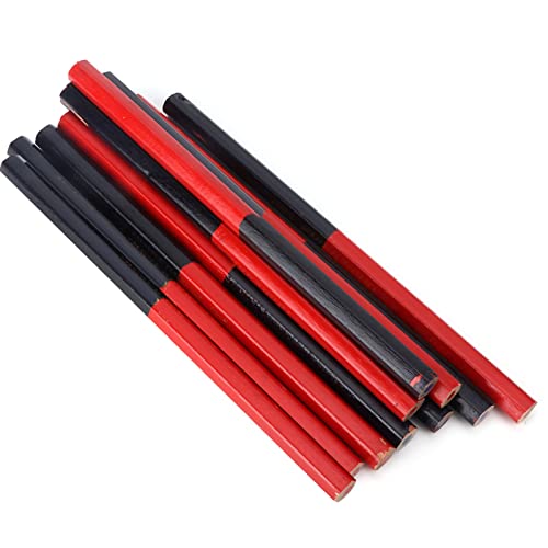 Marhynchus 10pcs Red Blue Hex Carpenters Bleistifte Verdickte Kernmarke für Holzbearbeitung -Handwerkzeuge Marhynchus 10pcs Red Blue Hex Carpenters Bleistifte Verdickte Kernmarke für Holzbearbeitung -Handwerkzeuge von Marhynchus