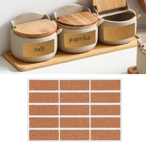 Marhynchus 15pcs Cork Holzetikett Aufkleber Selbstkleber Wasserdicht Wiederverwendbar 2,44 X 0,9 Zoll für Glasflaschen Lebensmittelbehälter Lagerung Aufbewahrung Marhynchus 15pcs Cork Holzetikett Aufkleber Selbstkleber Wasserdicht Wiederverwendbar 2,44 X 0,9 Zoll für Glasflaschen Lebensmittelbehälter Lagerung Aufbewahrung von Marhynchus