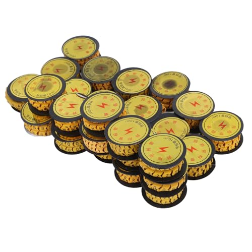 Marhynchus 26pcs PVC -Röhrchenkabelmarkierungs -Drahtnummerierungsröhrchen mit Konkaver Slip -Design für Elektronische Elektrische Verkabelung (10 m²) von Marhynchus