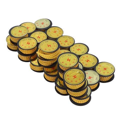 Marhynchus 26pcs PVC -Röhrchenkabelmarkierungs -Drahtnummerierungsröhrchen mit Konkaver Slip -Design für Elektronische Elektrische Verkabelung (2,5 m²) von Marhynchus