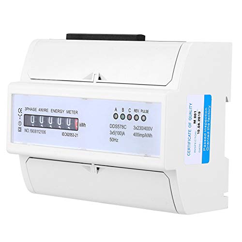 Marhynchus 3 Phase 4 Draht Energy Messer DIN Rail Wattmeter Elektrizität Impulszähler 380 V AC LCD -Anzeige 100A mit LED -Indikator für den Industriellen Kommerziellen Gebrauch Marhynchus 3 Phase 4 Draht Energy Messer DIN Rail Wattmeter Elektrizität Impulszähler 380 V AC LCD -Anzeige 100A mit LED -Indikator für den Industriellen Kommerziellen Gebrauch von Marhynchus