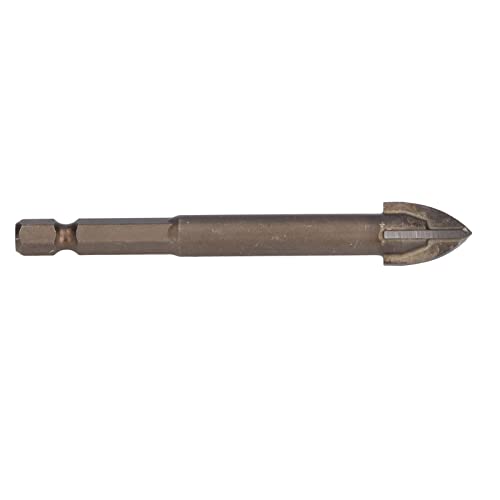 Marhynchus 5pcs Cross -Bohrer Bits Fliesenbohrer Bit Keramikbohrer Bit 1/4in Sechskant Shank Carbid Lochöffner für Glasbetonzementwände mit Hartem Legierungsmaterial (12 mm) von Marhynchus