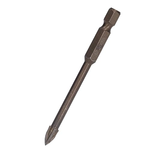 Marhynchus 5pcs Cross -Bohrer Bits Fliesenbohrer Bit Keramikbohrer Bit 1/4in Sechskant Shank Carbid Lochöffner für Glasbetonzementwände mit Hartem Legierungsmaterial (5 mm) von Marhynchus