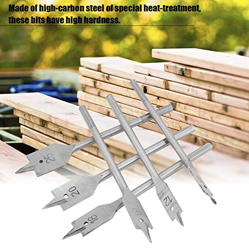 Marhynchus 6pcs Hohe Kohlenstoffstahl -Spatenpaddel Flache Holzbearbeitung Langweilige Teile - Bohrlöcher Unterschiedlicher Größen Silber Marhynchus 6pcs Hohe Kohlenstoffstahl -Spatenpaddel Flache Holzbearbeitung Langweilige Teile - Bohrlöcher Unterschiedlicher Größen Silber von Marhynchus