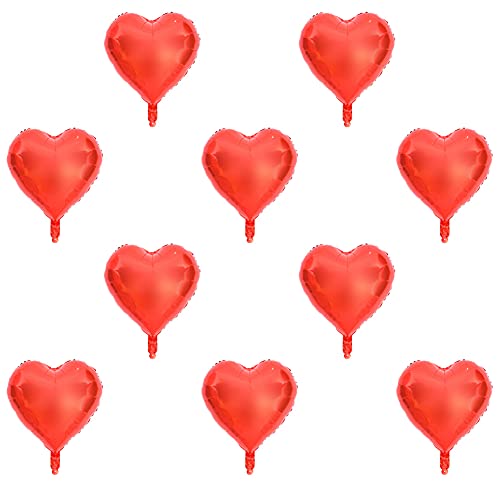 Marhynchus Aluminiumfolienballon, 10pcs 18 Zoll Herz Aufblasbare Ballon Aluminium Folienballons Party Hochzeits Geburtstagdekoration, Kinderballoons (#7) von Marhynchus