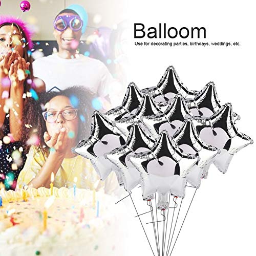 Marhynchus Aluminiumfolienballon, 10pcs Ballon Dekoration Sternformballons Aluminiumfolienballons Party Hochzeits Geburtstagdekoration, Dekorationsballon (SILVER) von Marhynchus