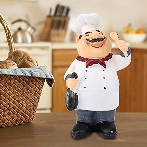 Marhynchus Happy Chef Figur Home Restaurant Tischdekor, Miniaturstatue für die Cafédekoration (#1) von Marhynchus