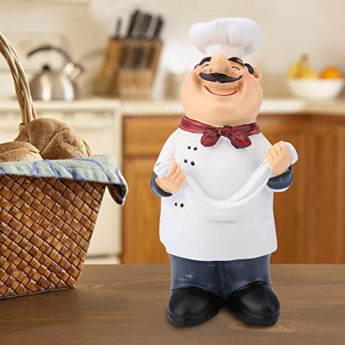 Marhynchus Happy Chef Figur Home Restaurant Tischdekor, Miniaturstatue für die Cafédekoration (#2) von Marhynchus