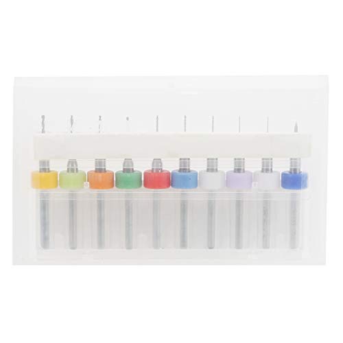 Marhynchus Hardlegierungs -Mikro -Bohrer Bits Set Ultra dünnes Gravurwerkzeug für Leiterplatten 10pcs Chuck Pin Industrial Accessoire von Marhynchus