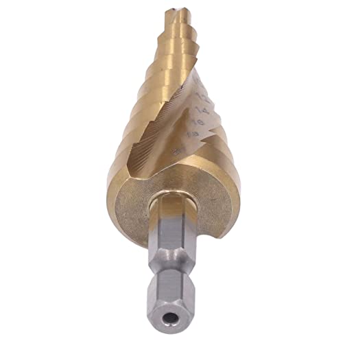 Marhynchus Hochgeschwindigkeits-Stahl-Stiefmaschinenbohrer, 9 Stufen-Spiralflöte-Kegel-Bohrbohrer mit Hex-Schaft 4-20 Mm für Dünne Eisen, Kupfer oder Aluminiumplatte, Holz oder Plastikplatte von Marhynchus