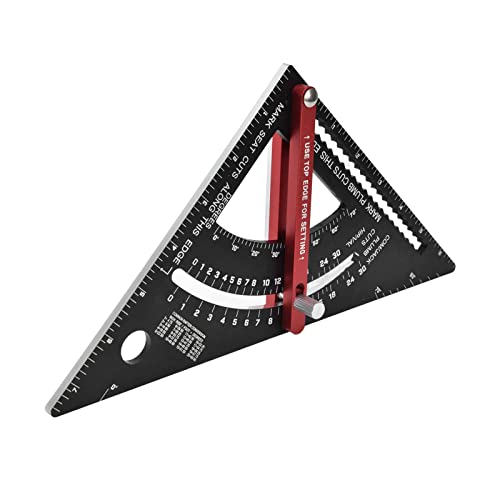 Marhynchus Holzbearbeitung Einstellbarer Lineal, Klare Skala, Aluminiumlegierung, Geeignet für das Schreiben von Schneiden, 7 -Zoll -Messbereich von Marhynchus
