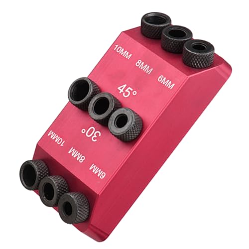 Marhynchus Holzbearbeitungsbohrer Bit Set und Haltlable 3PCS -Bohrer 6/8/10mm mit Führungsschablone für Multi -Winkel Positionierer Aluminiumlegierungskonstruktion (Leitfaden) von Marhynchus