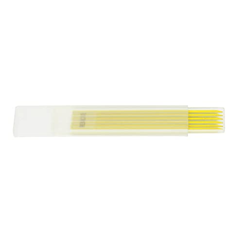 Marhynchus Marker Pencil Nachfüllung, 6pcs Carpenter Bleistift Nachfüllung mit Intelligentem Design für Holzbearbeitung, Dauerhafte Wasserdicht (YELLOW) von Marhynchus