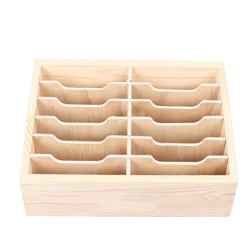 Marhynchus Pine Wood Handy Box Speicherbox/Deckung 12 Fächer Langlebiger Desktop -Halter für die Reparaturwerkstatt von Mobiltelefonen von Marhynchus