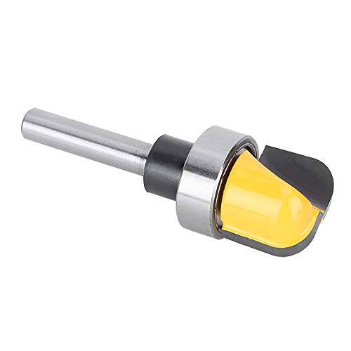 Marhynchus Rundes Nasenbit, 6x3/4 Router Bit Holzbearbeitung Doppelblatt -Flush -Trim Shank Lagerzementzement Carbid Werkzeug mit Hoher Schnitteffizienz, Kleiner Größe für Einfaches Tragen, Stabil und von Marhynchus