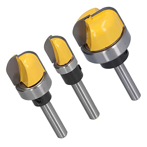 Marhynchus Rundes Nasenbit, Schüsselblech -Router -Bit, Gehärtete Karosseriestahlkörper und Leichtmetallklingen, Aufbewahrungsbox für CNC Desktop Router, Wärme Behandelte Legierungsschaufel, (1-1/8 von Marhynchus
