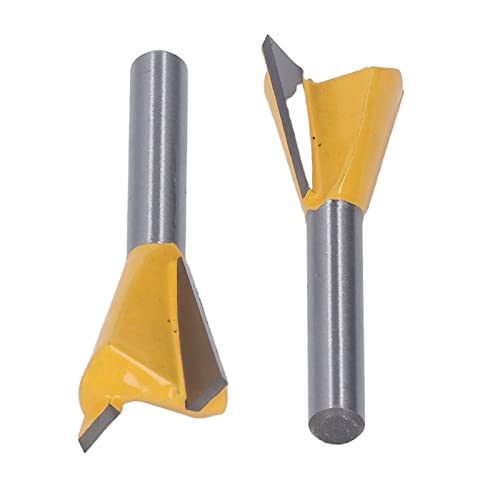 Marhynchus Schwalbenschwanz-Router Bit Hailledail Holzbearbeitung Bit Blidedail Grooving Bit 1/4-Zoll-Schaft-Wolfram-Stahllegierung für Holzbearbeitung (1/4*7/8) von Marhynchus