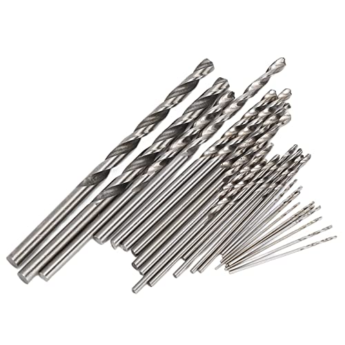 Marhynchus Silver Micro Drill -Teile Gerade Shank Mini Set 0,5–3 Mm Ideal für -Schmuckhandwerk und Uhrmacherei von Marhynchus