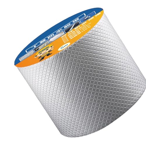 Marhynchus Versiegelungsbandkanäle Streifen Gummi -Klebeband Hochleistungsstarke Haftung für Dachlecks Fenster RV -Bootsrohre DIY mit Verbesserter Aluminiumfolie (5 cm x 5 m/1,97 x 196,85 Zoll) von Marhynchus
