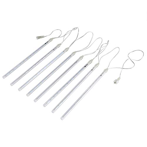 Meteorschauer-LED-Lichterkette, Ideal für Weihnachten, Neujahr, Hochzeit, 8-Röhren-Lichtröhre mit Romantischem Sternenfall-Effekt (30 cm europäischer Standard) von Marhynchus
