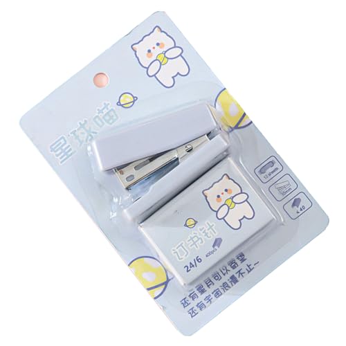 Netter Cartoon Desktop Stapler Bindet Effizient Papiere für Office School -Haus mit 400 Grundnahrungsmittelstiften (#1) (#2) von Marhynchus