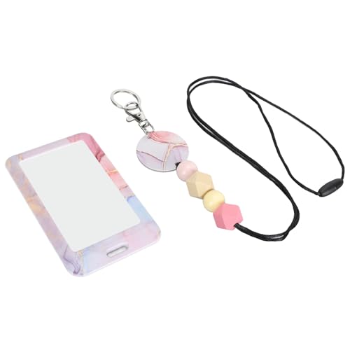 Perlen -ID -Lanyard -Halter Transparent Einstellbare Länge Abgerundete Eckdesign für Unternehmen und Schulen (1) (3) von Marhynchus