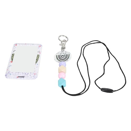 Perlen -ID -Lanyard -Halter Transparent Einstellbare Länge Abgerundete Eckdesign für Unternehmen und Schulen (1) von Marhynchus