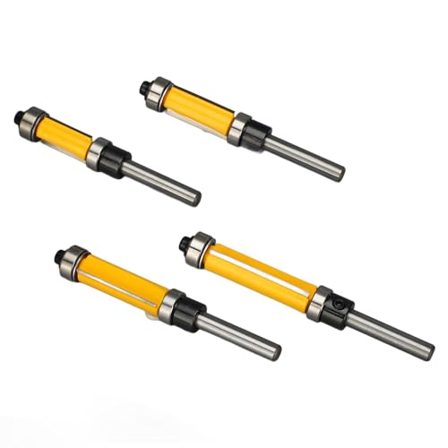 Premium Doppelflöte Flush Trim Router Bit Set 1/4 Zoll Schaft 1/2 -Zoll -Schnittdurchmesser Ober und Unterlager Bit für Holzbearbeitungsbegeisterte Premium Doppelflöte Flush Trim Router Bit Set 1/4 Zoll Schaft 1/2 -Zoll -Schnittdurchmesser Ober und Unterlager Bit für Holzbearbeitungsbegeisterte von Marhynchus