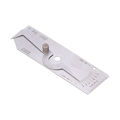 Schweißmessgeräte, Schweißwerkzeug aus Edelstahl mit Benutzerhandbuch, Metrik -Zoll -Inspektionstiefe, Hohe Genauigkeit (Metrik 16 cm) von Marhynchus