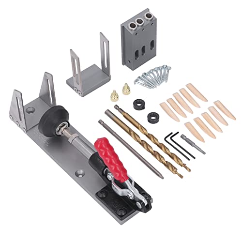 Taschenloch -Jig -Kit Effizientes Bohrsystem für Holzbearbeitung, Möbelkonstruktion für Enthusiasten Aluminiumlegierung Silber Taschenloch -Jig -Kit Effizientes Bohrsystem für Holzbearbeitung, Möbelkonstruktion für Enthusiasten Aluminiumlegierung Silber von Marhynchus
