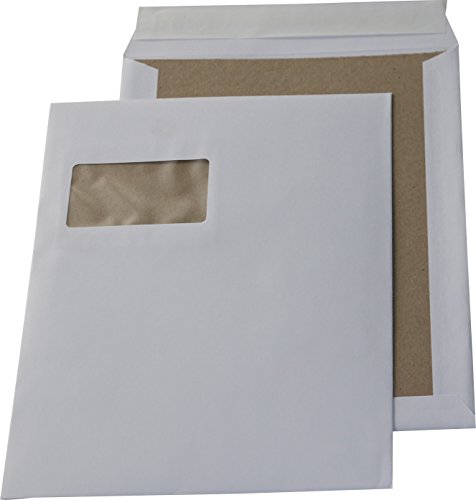 10 St. C4 Papprückwand Versandtaschen weiß mit Fenster 120 gr. Kuvert Haftklebend Briefumschläge HK Briefhüllen von Mari-Medienverpackungen