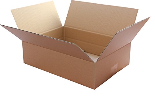 10 St. Versandkartons 360x260x100 mm braun 1-wellig DIN B4 Format Faltkarton mit Höhenriller Versandtasche-Umschlag von Mari-Medienverpackungen