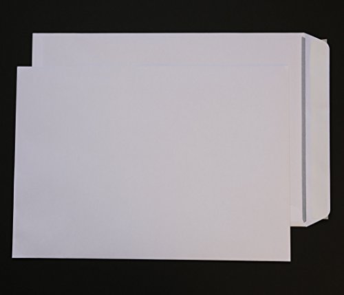 10 Stück Versandtaschen B4 ohne Fenster weiß Haftklebend 250x353 mm HK Briefumschläge Kuvert von Mari-Medienverpackungen